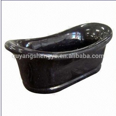 High Polished Cheap Black Marble Stone Bathtub For Sale